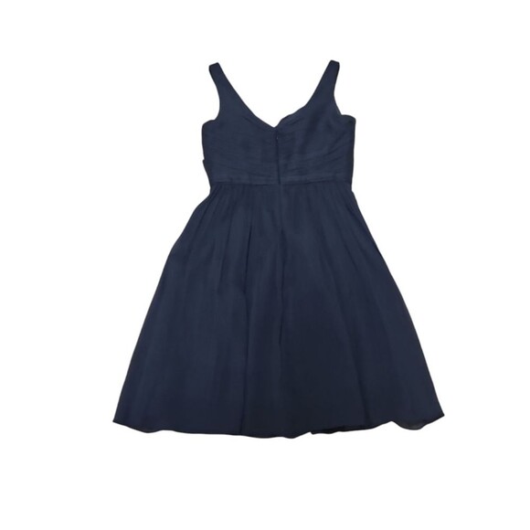 J. Crew Womens Navy Blue 100% Silk Mini Dress Size 6 Elegant Modern Party - Picture 3 of 8